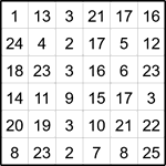 Лабиринт-число 6х6 #1 Лабиринт-число 6х6 #1