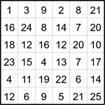 Лабиринт-число 6х6 #5 Лабиринт-число 6х6 #5