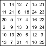 Лабиринт-число 6х6 #8 Лабиринт-число 6х6 #8
