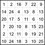 Лабиринт-число 6х6 #9 Лабиринт-число 6х6 #9
