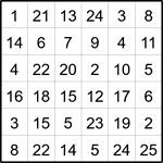 Лабиринт-число 6х6 #11 Лабиринт-число 6х6 #11
