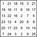 Лабиринт-число 6х6 #17 Лабиринт-число 6х6 #17