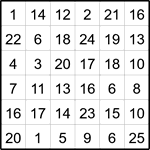 Лабиринт-число 6х6 #18 Лабиринт-число 6х6 #18