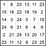Лабиринт-число 6х6 #20 Лабиринт-число 6х6 #20