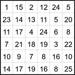 Лабиринт-число 6х6 #24 Лабиринт-число 6х6 #24