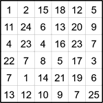 Лабиринт-число 6х6 #26 Лабиринт-число 6х6 #26