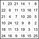 Лабиринт-число 6х6 #27 Лабиринт-число 6х6 #27