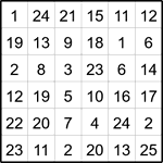Лабиринт-число 6х6 #28 Лабиринт-число 6х6 #28