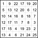 Лабиринт-число 6х6 #29 Лабиринт-число 6х6 #29