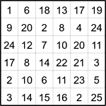 Лабиринт-число 6х6 #30 Лабиринт-число 6х6 #30