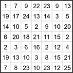 Лабиринт-число 7х7 #1 Лабиринт-число 7х7 #1