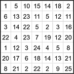 Лабиринт-число 7х7 #5 Лабиринт-число 7х7 #5