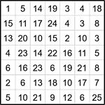 Лабиринт-число 7х7 #6 Лабиринт-число 7х7 #6
