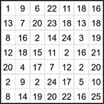 Лабиринт-число 7х7 #8 Лабиринт-число 7х7 #8