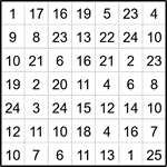 Лабиринт-число 7х7 #9 Лабиринт-число 7х7 #9