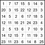 Лабиринт-число 7х7 #10 Лабиринт-число 7х7 #10