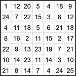 Лабиринт-число 7х7 #12 Лабиринт-число 7х7 #12
