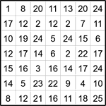 Лабиринт-число 7х7 #13 Лабиринт-число 7х7 #13