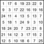 Лабиринт-число 7х7 #14 Лабиринт-число 7х7 #14