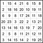 Лабиринт-число 7х7 #18 Лабиринт-число 7х7 #18
