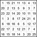 Лабиринт-число 7х7 #19 Лабиринт-число 7х7 #19