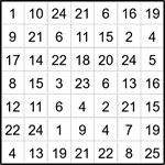 Лабиринт-число 7х7 #20 Лабиринт-число 7х7 #20