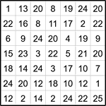 Лабиринт-число 7х7 #21 Лабиринт-число 7х7 #21