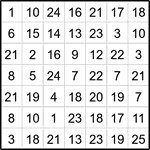 Лабиринт-число 7х7 #22 Лабиринт-число 7х7 #22