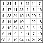 Лабиринт-число 7х7 #23 Лабиринт-число 7х7 #23