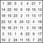 Лабиринт-число 7х7 #30 Лабиринт-число 7х7 #30