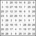 Лабиринт-число 8х8 #4 Лабиринт-число 8х8 #4