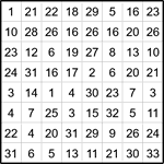 Лабиринт-число 8х8 #5 Лабиринт-число 8х8 #5
