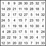 Лабиринт-число 8х8 #10 Лабиринт-число 8х8 #10