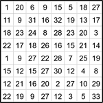 Лабиринт-число 8х8 #11 Лабиринт-число 8х8 #11