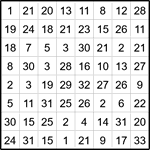 Лабиринт-число 8х8 #14 Лабиринт-число 8х8 #14