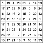 Лабиринт-число 8х8 #15 Лабиринт-число 8х8 #15