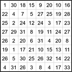 Лабиринт-число 8х8 #16 Лабиринт-число 8х8 #16
