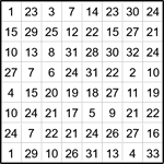 Лабиринт-число 8х8 #17 Лабиринт-число 8х8 #17