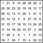 Лабиринт-число 8х8 #18 Лабиринт-число 8х8 #18