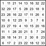 Лабиринт-число 8х8 #21