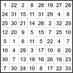 Лабиринт-число 8х8 #25