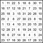 Лабиринт-число 8х8 #29