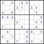 Судоку 9х9 #3351 легкий