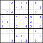 Судоку 9х9 #3364 легкий