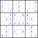 Судоку 9х9 #3372 легкий
