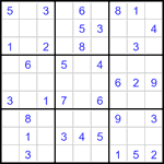 Судоку 9х9 #3378 легкий
