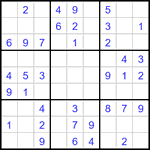 Судоку 9х9 #3381 легкий