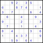 Судоку 9х9 #3392 легкий