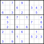 Судоку 9х9 #3393 легкий