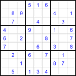 Судоку 9х9 #3398 легкий